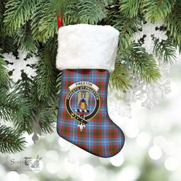 Scottish Preston Clan Tartan Crest Christmas Stocking - Tartan Plaid Christmas Decor Scottish Plaid Tartan Plaid - ScotsTee - scotstee.com