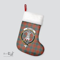 Scottish McLean of Duart Ancient Clan Tartan Crest Christmas Stocking - Tartan Plaid Christmas Decor Scottish Plaid Tartan Plaid - ScotsTee - scotstee.com