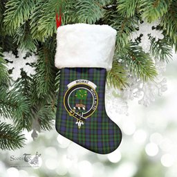 Scottish Mowat Modern Clan Tartan Crest Christmas Stocking - Tartan Plaid Christmas Decor Scottish Plaid Tartan Plaid - ScotsTee - scotstee.com