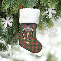 Scottish McCullough Clan Tartan Crest Christmas Stocking - Tartan Plaid Christmas Decor Scottish Plaid Tartan Plaid - ScotsTee - scotstee.com