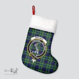 Scottish MacNeil of Colonsay Modern Clan Tartan Crest Christmas Stocking - Tartan Plaid Christmas Decor Scottish Plaid Tartan Plaid - ScotsTee - scotstee.com