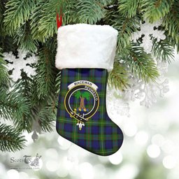 Scottish MacEwan Modern Clan Tartan Crest Christmas Stocking - Tartan Plaid Christmas Decor Scottish Plaid Tartan Plaid - ScotsTee - scotstee.com