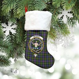 Scottish Murray of Atholl Modern Clan Tartan Crest Christmas Stocking - Tartan Plaid Christmas Decor Scottish Plaid Tartan Plaid - ScotsTee - scotstee.com