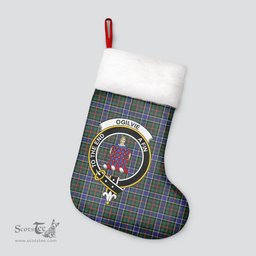 Scottish Ogilvie Hunting Modern Clan Tartan Crest Christmas Stocking - Tartan Plaid Christmas Decor Scottish Plaid Tartan Plaid - ScotsTee - scotstee.com