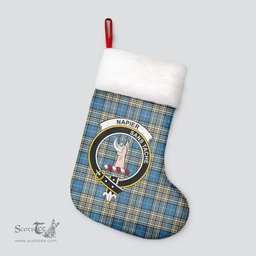 Scottish Napier Ancient Clan Tartan Crest Christmas Stocking - Tartan Plaid Christmas Decor Scottish Plaid Tartan Plaid - ScotsTee - scotstee.com
