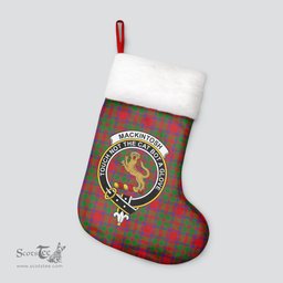 Scottish MacKintosh Modern Clan Tartan Crest Christmas Stocking - Tartan Plaid Christmas Decor Scottish Plaid Tartan Plaid - ScotsTee - scotstee.com