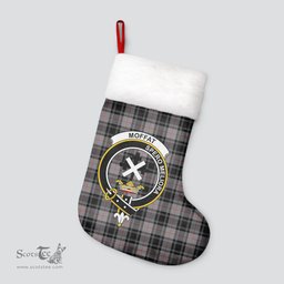 Scottish Moffat Modern Clan Tartan Crest Christmas Stocking - Tartan Plaid Christmas Decor Scottish Plaid Tartan Plaid - ScotsTee - scotstee.com