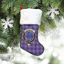 Scottish Ochterlony Clan Tartan Crest Christmas Stocking - Tartan Plaid Christmas Decor Scottish Plaid Tartan Plaid - ScotsTee - scotstee.com