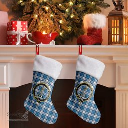 Scottish Roberton Clan Tartan Crest Christmas Stocking - Tartan Plaid Christmas Decor Scottish Plaid Tartan Plaid - ScotsTee - scotstee.com