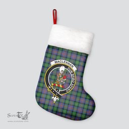 Scottish MacLennan Ancient Clan Tartan Crest Christmas Stocking - Tartan Plaid Christmas Decor Scottish Plaid Tartan Plaid - ScotsTee - scotstee.com