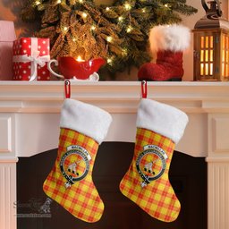 Scottish MacMillan Clan Clan Tartan Crest Christmas Stocking - Tartan Plaid Christmas Decor Scottish Plaid Tartan Plaid - ScotsTee - scotstee.com