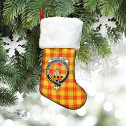 Scottish MacMillan Clan Clan Tartan Crest Christmas Stocking - Tartan Plaid Christmas Decor Scottish Plaid Tartan Plaid - ScotsTee - scotstee.com