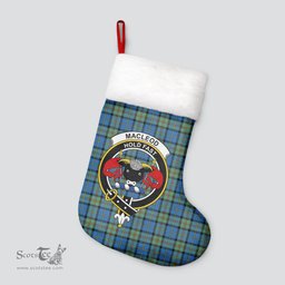 Scottish MacLeod of Harris Ancient Clan Tartan Crest Christmas Stocking - Tartan Plaid Christmas Decor Scottish Plaid Tartan Plaid - ScotsTee - scotstee.com