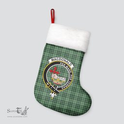 Scottish MacDonald Lord of the Isles Hunting Clan Tartan Crest Christmas Stocking - Tartan Plaid Christmas Decor Scottish Plaid Tartan Plaid - ScotsTee - scotstee.com