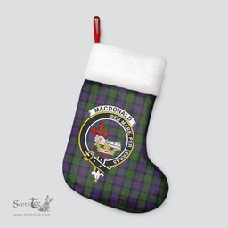 Scottish MacDonald Clan Tartan Crest Christmas Stocking - Tartan Plaid Christmas Decor Scottish Plaid Tartan Plaid - ScotsTee - scotstee.com