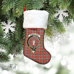 Scottish Robertson Weathered Clan Tartan Crest Christmas Stocking - Tartan Plaid Christmas Decor Scottish Plaid Tartan Plaid - ScotsTee - scotstee.com