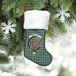 Scottish Melville Clan Tartan Crest Christmas Stocking - Tartan Plaid Christmas Decor Scottish Plaid Tartan Plaid - ScotsTee - scotstee.com