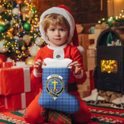 Scottish Mercer Modern Clan Tartan Crest Christmas Stocking - Tartan Plaid Christmas Decor Scottish Plaid Tartan Plaid - ScotsTee - scotstee.com