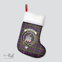 Scottish McCrindle Clan Tartan Crest Christmas Stocking - Tartan Plaid Christmas Decor Scottish Plaid Tartan Plaid - ScotsTee - scotstee.com