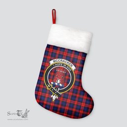 Scottish McCracken Clan Tartan Crest Christmas Stocking - Tartan Plaid Christmas Decor Scottish Plaid Tartan Plaid - ScotsTee - scotstee.com