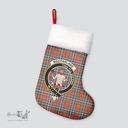 Scottish MacFarlane Ancient Clan Tartan Crest Christmas Stocking - Tartan Plaid Christmas Decor Scottish Plaid Tartan Plaid - ScotsTee - scotstee.com