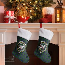 Scottish Lockhart Modern Clan Tartan Crest Christmas Stocking - Tartan Plaid Christmas Decor Scottish Plaid Tartan Plaid - ScotsTee - scotstee.com