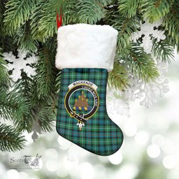 Scottish MacKenzie Ancient Clan Tartan Crest Christmas Stocking - Tartan Plaid Christmas Decor Scottish Plaid Tartan Plaid - ScotsTee - scotstee.com