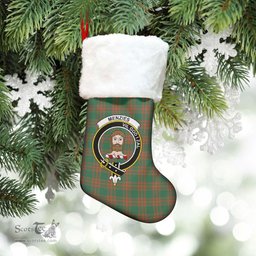 Scottish Menzies Green Ancient Clan Tartan Crest Christmas Stocking - Tartan Plaid Christmas Decor Scottish Plaid Tartan Plaid - ScotsTee - scotstee.com