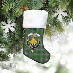 Scottish Pringle Clan Tartan Crest Christmas Stocking - Tartan Plaid Christmas Decor Scottish Plaid Tartan Plaid - ScotsTee - scotstee.com