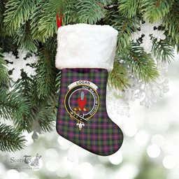 Scottish Logan Modern Clan Tartan Crest Christmas Stocking - Tartan Plaid Christmas Decor Scottish Plaid Tartan Plaid - ScotsTee - scotstee.com