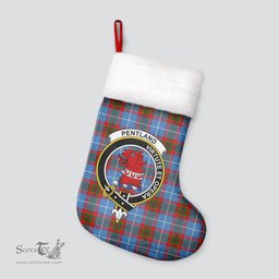 Scottish Pentland Clan Tartan Crest Christmas Stocking - Tartan Plaid Christmas Decor Scottish Plaid Tartan Plaid - ScotsTee - scotstee.com