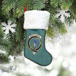 Scottish Montgomery Ancient Clan Tartan Crest Christmas Stocking - Tartan Plaid Christmas Decor Scottish Plaid Tartan Plaid - ScotsTee - scotstee.com