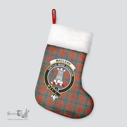 Scottish MacLean of Duart Ancient Clan Tartan Crest Christmas Stocking - Tartan Plaid Christmas Decor Scottish Plaid Tartan Plaid - ScotsTee - scotstee.com