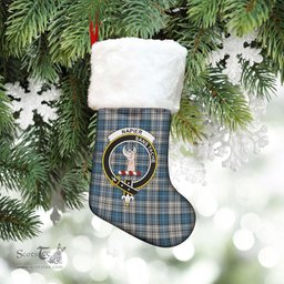 Scottish Napier Modern Clan Tartan Crest Christmas Stocking - Tartan Plaid Christmas Decor Scottish Plaid Tartan Plaid - ScotsTee - scotstee.com