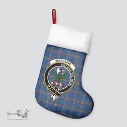 Scottish MacLaine of Loch Buie Hunting Ancient Clan Tartan Crest Christmas Stocking - Tartan Plaid Christmas Decor Scottish Plaid Tartan Plaid - ScotsTee - scotstee.com