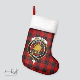 Scottish MacLeod of Raasay Clan Tartan Crest Christmas Stocking - Tartan Plaid Christmas Decor Scottish Plaid Tartan Plaid - ScotsTee - scotstee.com
