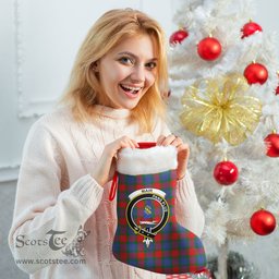Scottish Mar Clan Tartan Crest Christmas Stocking - Tartan Plaid Christmas Decor Scottish Plaid Tartan Plaid - ScotsTee - scotstee.com