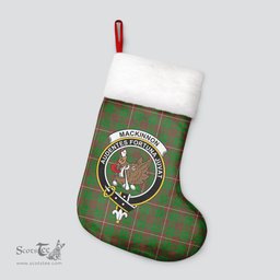 Scottish MacKinnon Hunting Modern Clan Tartan Crest Christmas Stocking - Tartan Plaid Christmas Decor Scottish Plaid Tartan Plaid - ScotsTee - scotstee.com