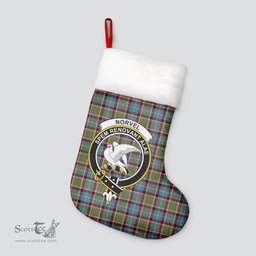 Scottish Norvel (or Norvill) Clan Tartan Crest Christmas Stocking - Tartan Plaid Christmas Decor Scottish Plaid Tartan Plaid - ScotsTee - scotstee.com