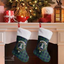 Scottish MacCallum Modern Clan Tartan Crest Christmas Stocking - Tartan Plaid Christmas Decor Scottish Plaid Tartan Plaid - ScotsTee - scotstee.com