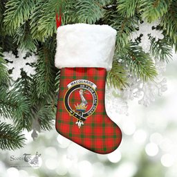 Scottish MacQuarrie Clan Tartan Crest Christmas Stocking - Tartan Plaid Christmas Decor Scottish Plaid Tartan Plaid - ScotsTee - scotstee.com