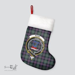 Scottish Rose Hunting Modern Clan Tartan Crest Christmas Stocking - Tartan Plaid Christmas Decor Scottish Plaid Tartan Plaid - ScotsTee - scotstee.com