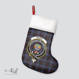 Scottish Nairn Clan Tartan Crest Christmas Stocking - Tartan Plaid Christmas Decor Scottish Plaid Tartan Plaid - ScotsTee - scotstee.com
