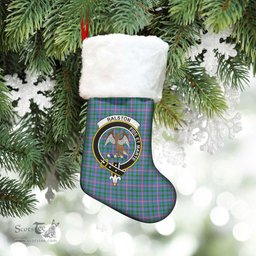Scottish Ralston Clan Tartan Crest Christmas Stocking - Tartan Plaid Christmas Decor Scottish Plaid Tartan Plaid - ScotsTee - scotstee.com
