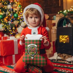 Scottish Pollock Clan Tartan Crest Christmas Stocking - Tartan Plaid Christmas Decor Scottish Plaid Tartan Plaid - ScotsTee - scotstee.com