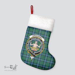 Scottish Urquhart Ancient Clan Tartan Crest Christmas Stocking - Tartan Plaid Christmas Decor Scottish Plaid Tartan Plaid - ScotsTee - scotstee.com