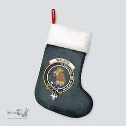 Scottish Walker Hunting Clan Tartan Crest Christmas Stocking - Tartan Plaid Christmas Decor Scottish Plaid Tartan Plaid - ScotsTee - scotstee.com