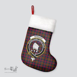 Scottish Tennant Clan Tartan Crest Christmas Stocking - Tartan Plaid Christmas Decor Scottish Plaid Tartan Plaid - ScotsTee - scotstee.com