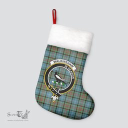 Scottish Walkinshaw Clan Tartan Crest Christmas Stocking - Tartan Plaid Christmas Decor Scottish Plaid Tartan Plaid - ScotsTee - scotstee.com
