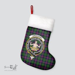 Scottish Urquhart Modern Clan Tartan Crest Christmas Stocking - Tartan Plaid Christmas Decor Scottish Plaid Tartan Plaid - ScotsTee - scotstee.com